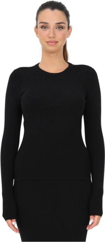 Calvin Klein Zwarte Sweaters Jeans Stijl Black Dames
