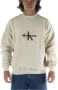 Calvin Klein Gestructureerde Beige Heren Sweatshirt Beige Heren - Thumbnail 1
