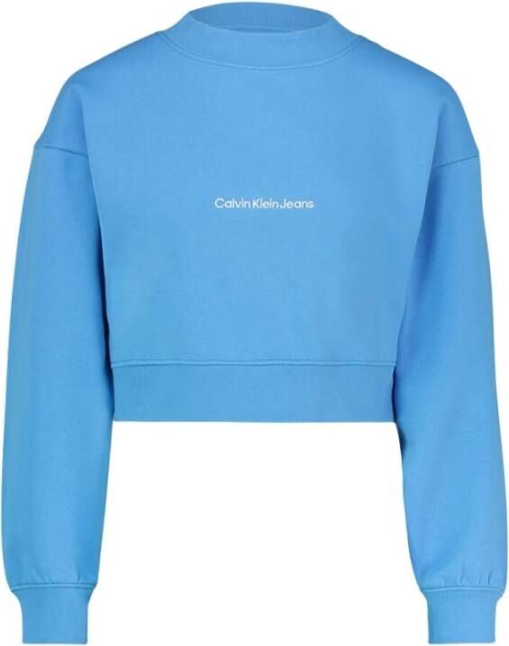 Calvin Klein Jeans Kort sweatshirt met labelstitching - Foto 2