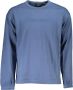 Calvin Klein Blauwe Katoenen Trui Lange Mouwen Ronde Hals Geborsteld Print Logo Blauw Heren - Thumbnail 1