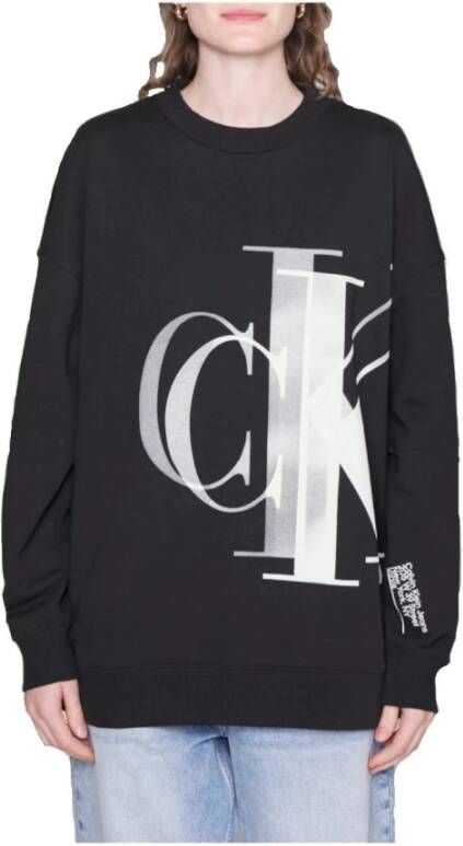 Calvin Klein Sweatshirt Hoodies Zwart Dames