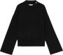 CALVIN KLEIN Dames Truien & Vesten Fluffy Wide Open Sleeves Sweater Zwart - Thumbnail 4