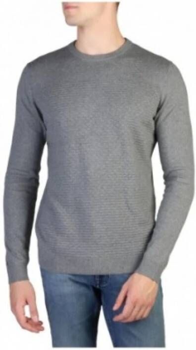 Calvin Klein Gemarmerd Grijze Katoenen Sweatshirt Gray Heren