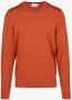 Calvin Klein Heren Lana Gebreide Ronde Hals Sweatshirt Orange Heren - Thumbnail 1