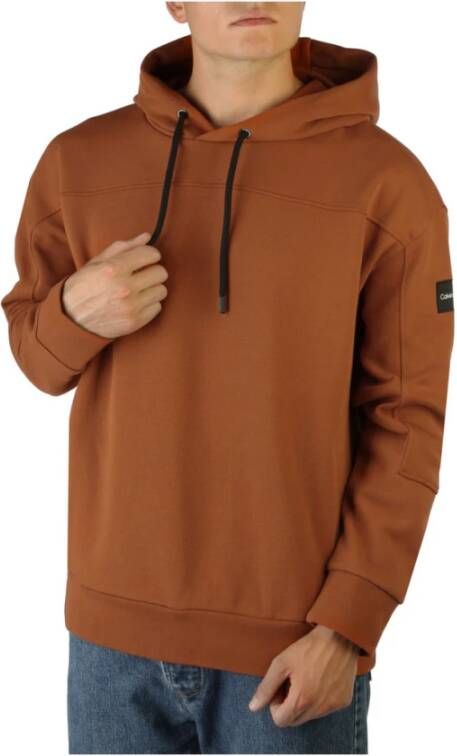Calvin Klein Comfortabele en stijlvolle hoodie voor heren Brown Heren