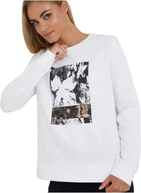 Calvin Klein Sweatshirt FLOWER PRINT LOGO SWEATSHIRT - Foto 1