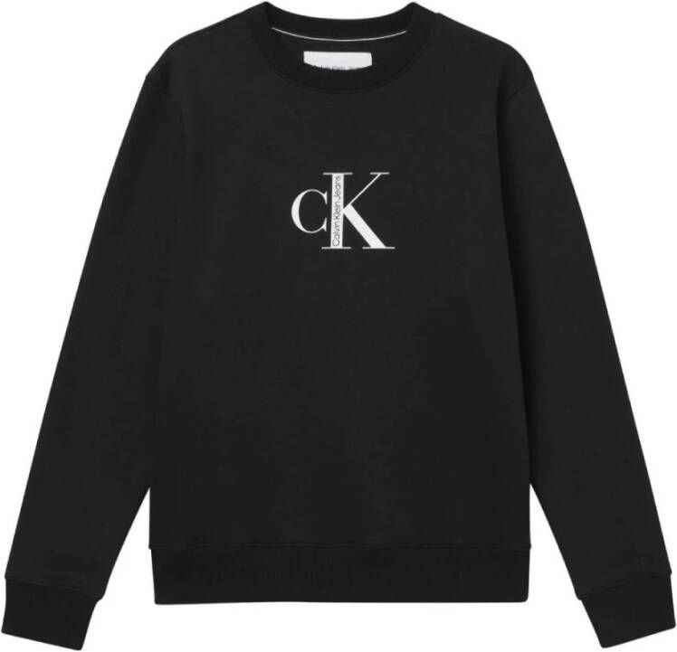 Calvin Klein Zwarte COL Sweaters Stijlvol en Comfortabel Black Heren