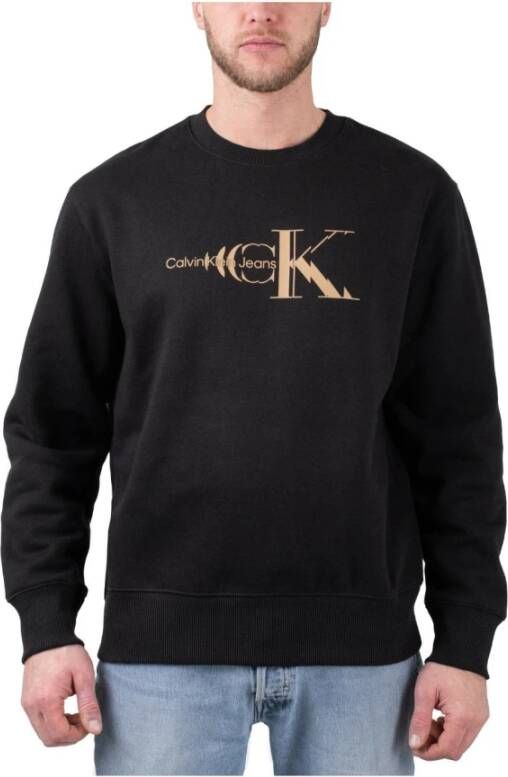 Calvin Klein Koperen Logo Sweatshirt Black Heren