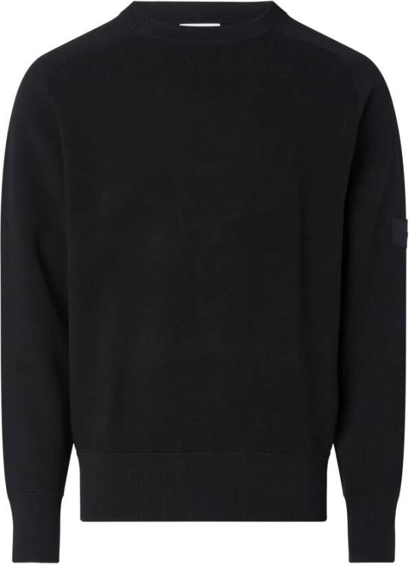 Calvin Klein Heren Paricollo Stitch Sweatshirt Black Heren