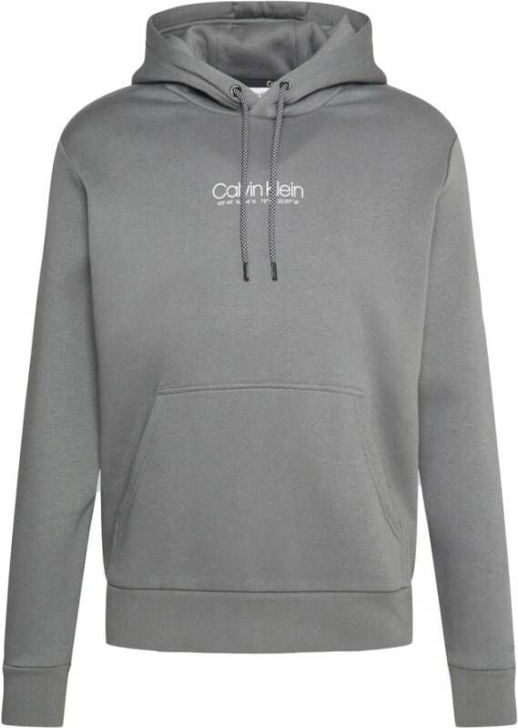 Calvin Klein Iconische Grijze Hoodie Sweat Capuche 2 Gray Heren