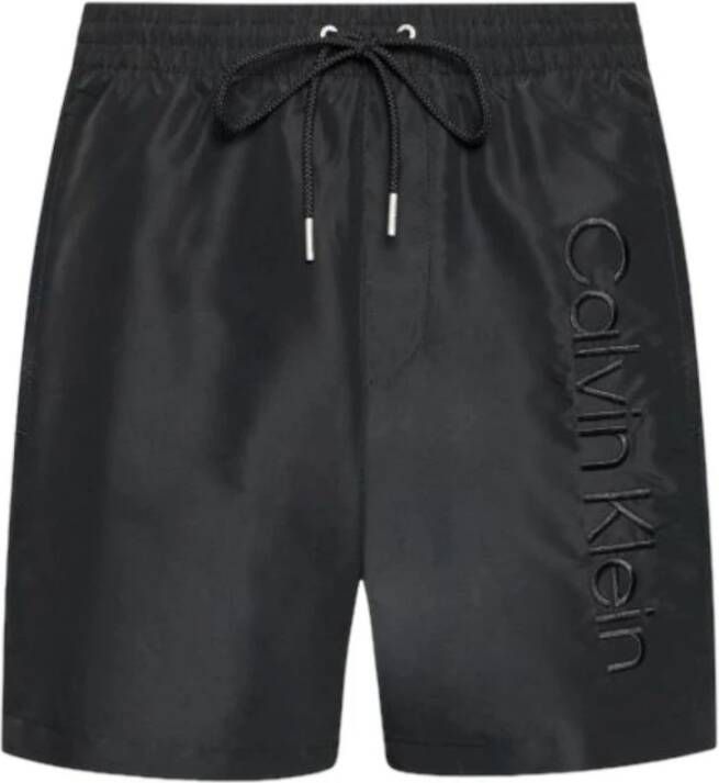 Calvin Klein Tijdloze zwemkleding met tonale geborduurde logo`s Black Heren