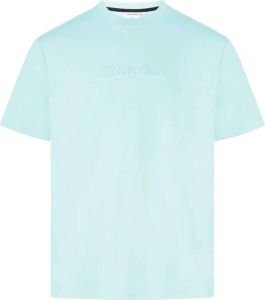 Calvin Klein T-Shirt- CK Comfort Debossed Logo Blauw Heren