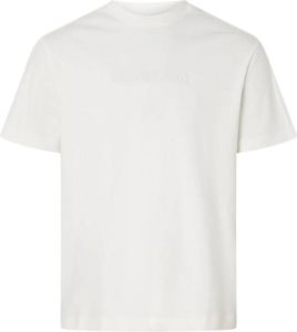 Calvin Klein T-Shirt- CK Comfort Debossed Logo Wit Heren