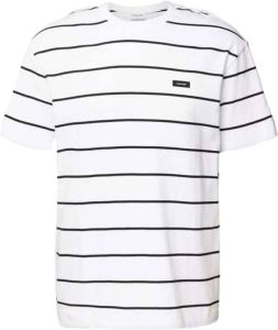 Calvin Klein T-Shirt- CK Cotton Comfort Stripe Wit Heren