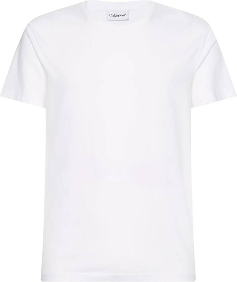 Calvin Klein T-shirt-ck glad katoen Wit Heren