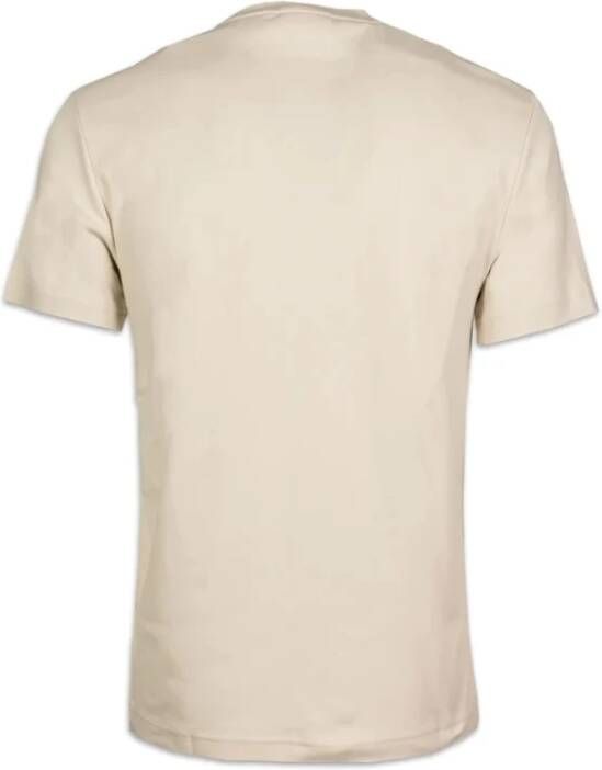 Calvin Klein Groene Ronde Hals Katoenen T-Shirt Beige Heren