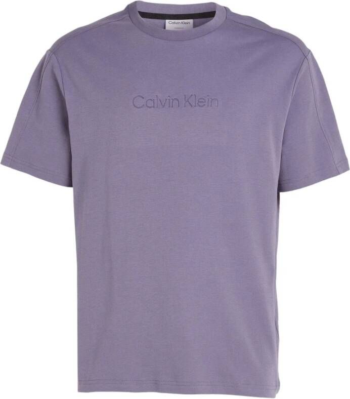 Calvin Klein Heren T-shirt met bedrukt logo Purple Heren