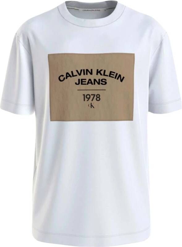 Calvin Klein T-shirt Wit J30J324230 YAF Wit Heren