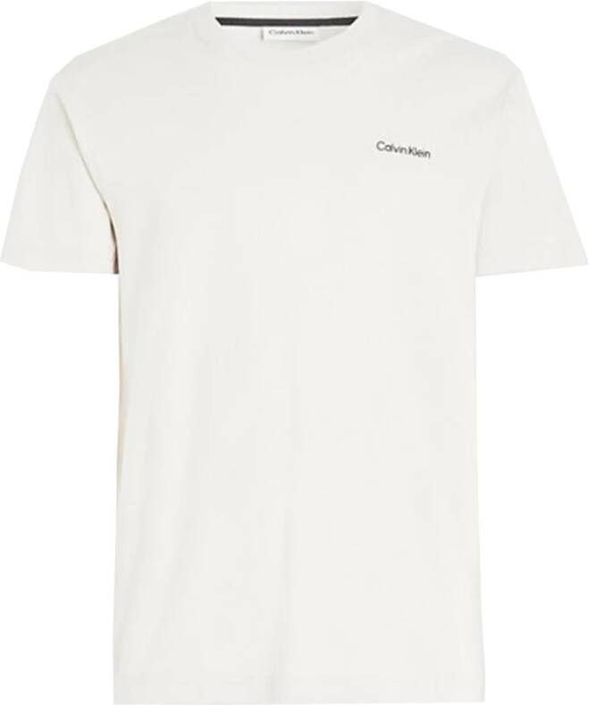 Calvin Klein Biologisch katoenen T-shirts en Polos Beige Heren