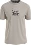 Calvin Klein Beige ACE Heren T-shirt Beige Heren - Thumbnail 1
