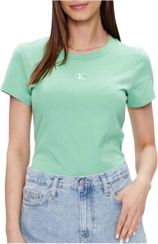 Calvin Klein Jeans T-shirt met labelprint model 'MICRO MONOLOGO'