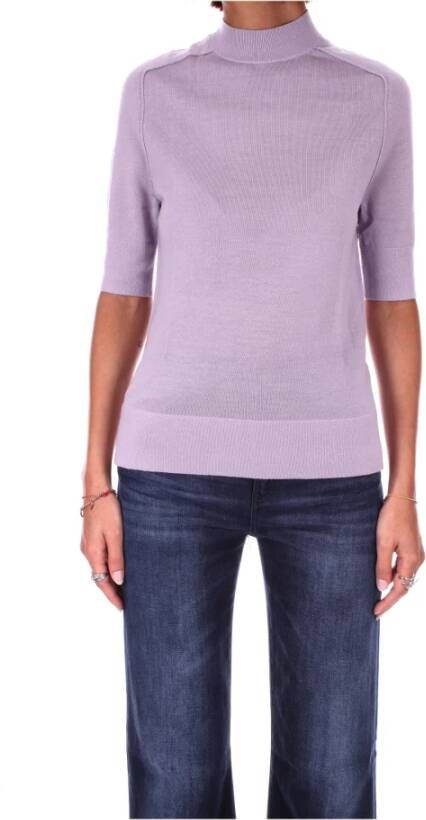 Calvin Klein Womenswear Gebreid shirt van lanawol met opstaande kraag