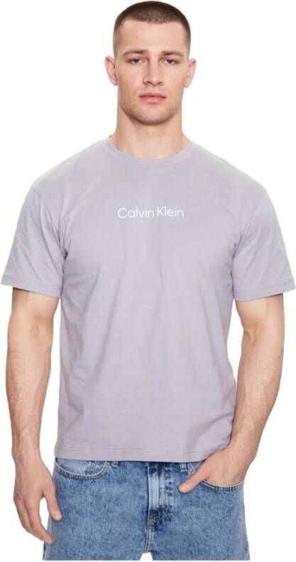Calvin Klein T-Shirts Paars Heren