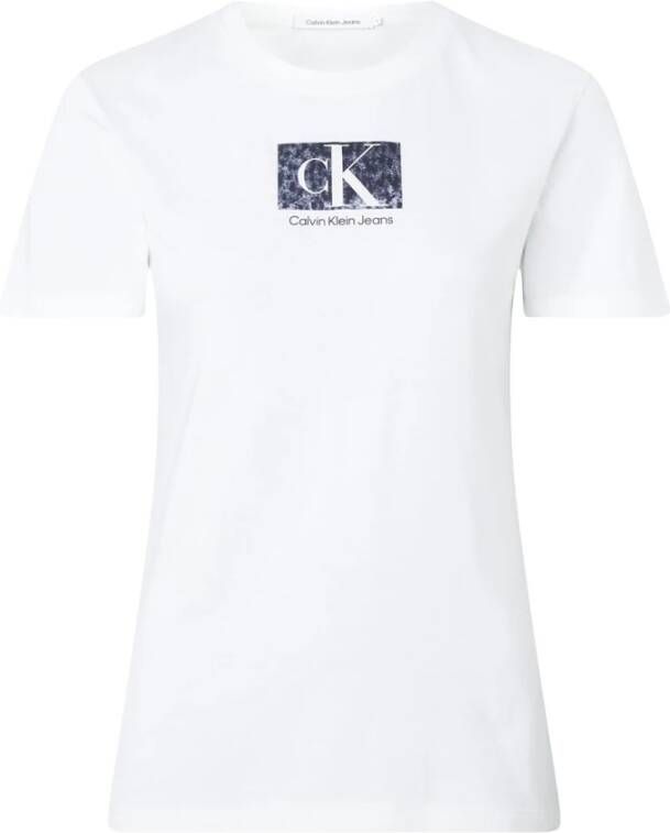 Calvin Klein Jeans Slim Fit T-shirt voor dames White Dames