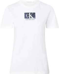 Calvin Klein Jeans Slim Fit T-shirt voor dames Wit Dames