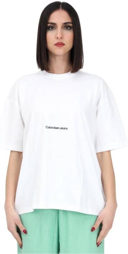 Calvin Klein Jeans T-shirt met labelstitching