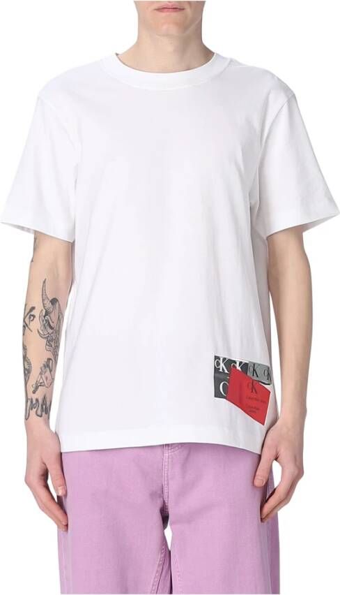 Calvin Klein T-shirts and Polos White Wit Heren