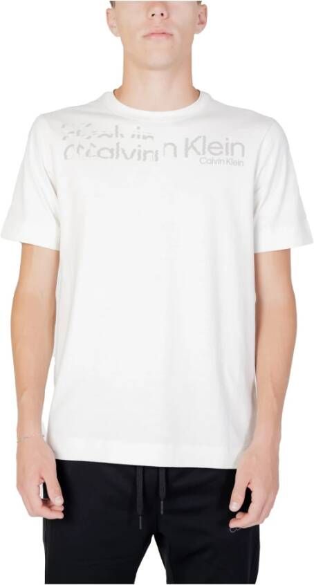Calvin Klein Grafisch T-shirt Herfst Winter Collectie White Heren
