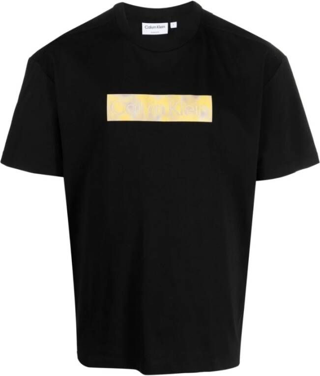 CK Calvin Klein T-shirt van puur katoen met labelprint