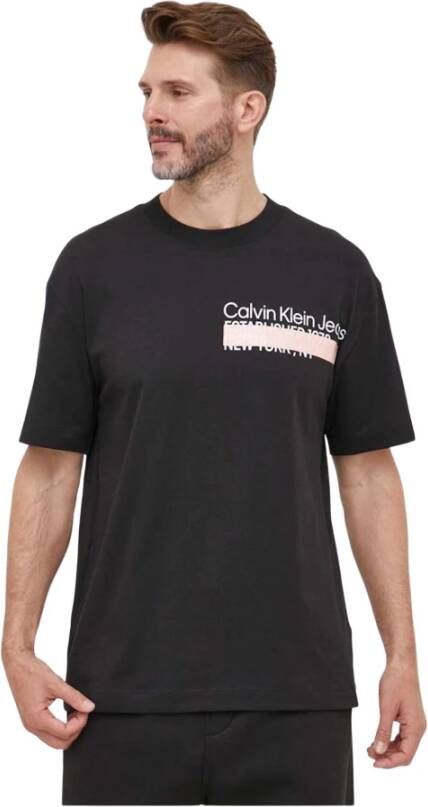 Calvin Klein T-Shirts Zwart Heren