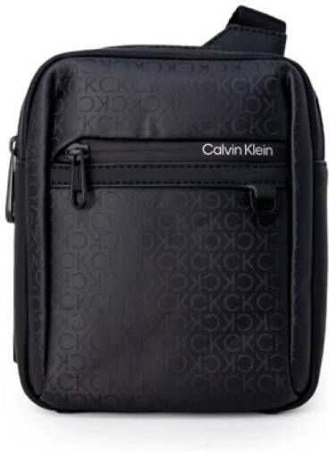 Calvin Klein Black Polyester Shoulder Bag Zwart Heren