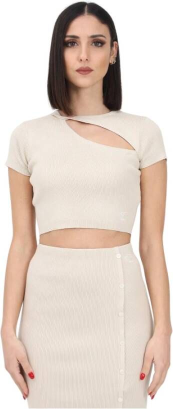 Calvin Klein Jeans Asym CUT OUT Knitted J20J221129Aci Beige Dames