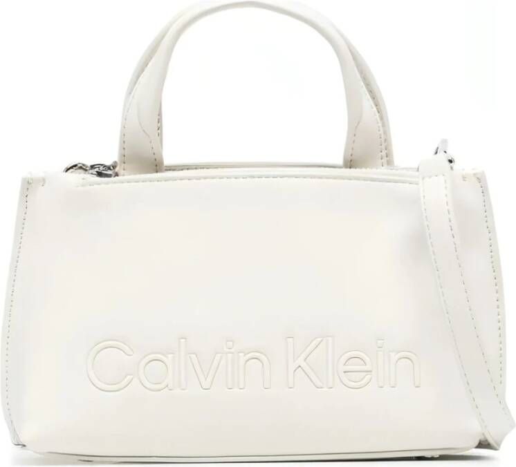 Calvin Klein Stijlvolle Beige Tote Tas Beige Dames