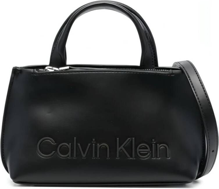 Calvin Klein Stijlvolle Zwarte Tote Tas voor Weekenduitjes Black Dames