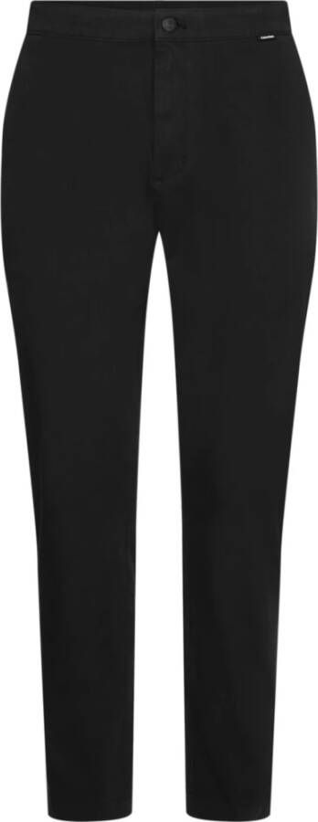 Calvin Klein Moderne Twill Cropped Tapered Herenbroek Black Heren