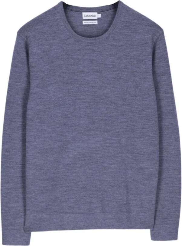 CALVIN KLEIN Heren Truien & Vesten Superior Wool Crew Neck Sweater Grijs - Foto 6