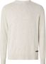 Calvin Klein Elegante en comfortabele witte slub-textuur trui met lange mouwen voor heren Beige Heren - Thumbnail 2