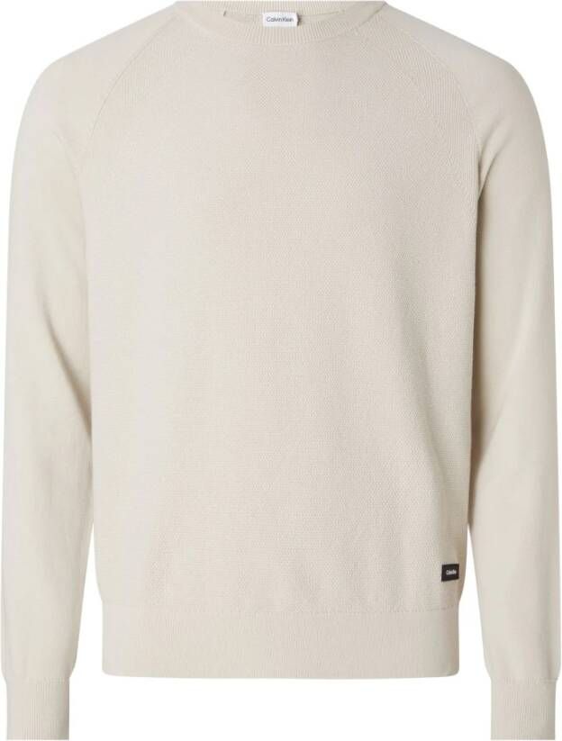 Calvin Klein Trui met ronde hals Beige Heren