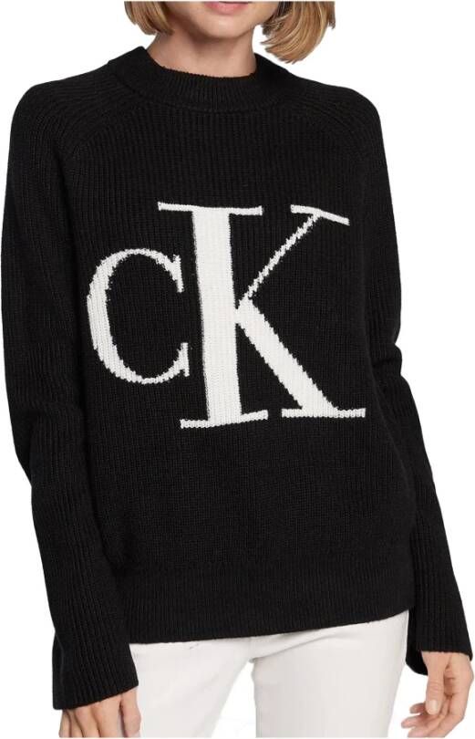 Calvin Klein Trui met ronde hals Zwart Dames