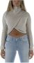 Calvin Klein Jeans Kort shirt met lange mouwen in gebreide look model 'WRAP' - Thumbnail 7