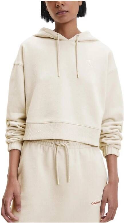 Calvin Klein Tweekleurige monogram sweatshirt Beige Dames