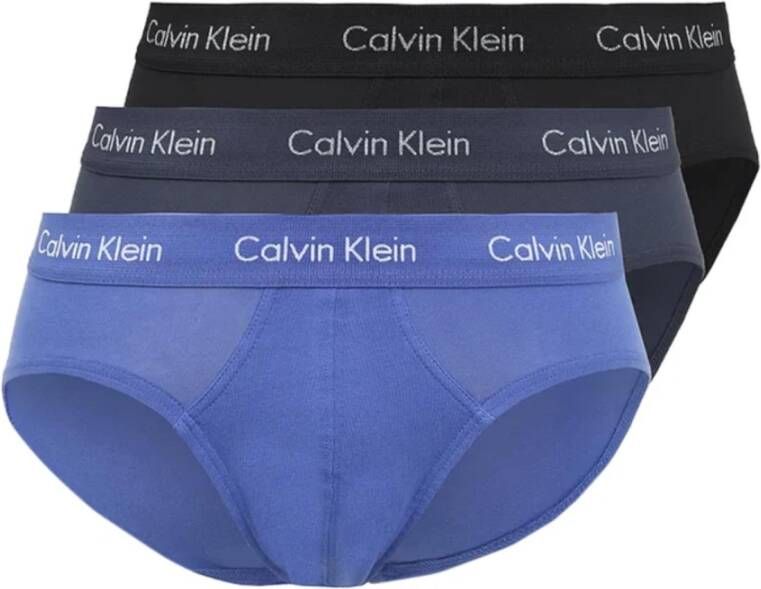 Calvin Klein Heren 3-Pack Briefs Zwart Kobalt Blauw Gray Heren
