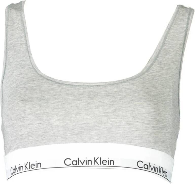 Calvin Klein Sportieve Grijze Sportbeha met Rubberen Letters Gray Dames - Foto 9