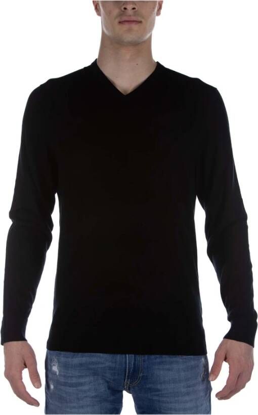 Calvin Klein Wollen V-Hals Trui K10K110423 Black Heren