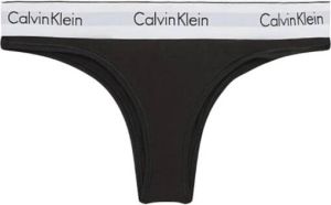 Calvin Klein Velvet Thong Zwart Dames