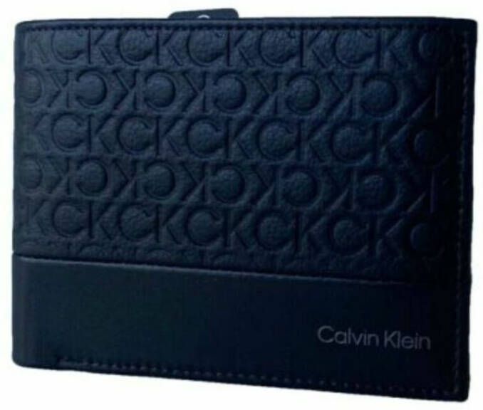 Calvin Klein Black Leather Wallet Zwart Heren